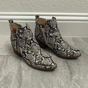 MIA Auden snakeskin print Ankle Booties